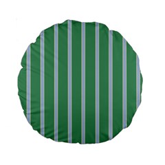 Green Line Vertical Standard 15  Premium Round Cushions