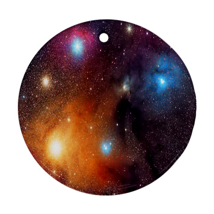 Galaxy Space Star Light Ornament (Round)