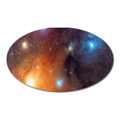 Galaxy Space Star Light Oval Magnet by Mariart