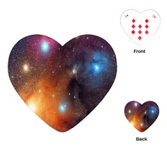 Galaxy Space Star Light Playing Cards (heart) 