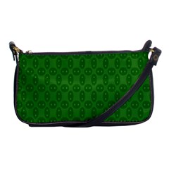 Green Seed Polka Shoulder Clutch Bags