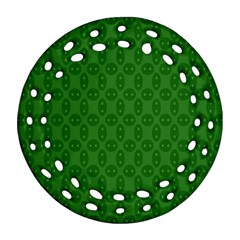 Green Seed Polka Ornament (round Filigree)