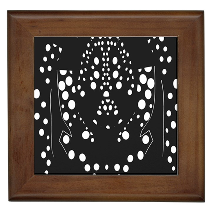 Helmet Original Diffuse Black White Space Framed Tiles