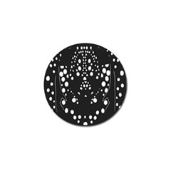 Helmet Original Diffuse Black White Space Golf Ball Marker (4 pack)