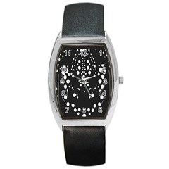 Helmet Original Diffuse Black White Space Barrel Style Metal Watch by Mariart