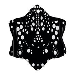 Helmet Original Diffuse Black White Space Snowflake Ornament (Two Sides)