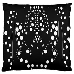 Helmet Original Diffuse Black White Space Large Flano Cushion Case (one Side) by Mariart