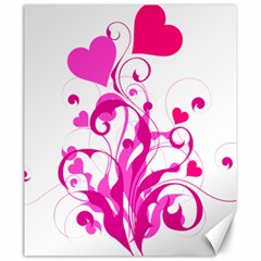 Heart Flourish Pink Valentine Canvas 20  X 24  