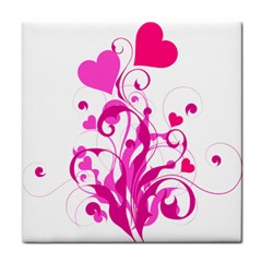 Heart Flourish Pink Valentine Face Towel by Mariart