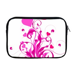 Heart Flourish Pink Valentine Apple Macbook Pro 17  Zipper Case