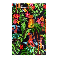 Hawaiian Girls Black Flower Floral Summer Shower Curtain 48  X 72  (small)  by Mariart