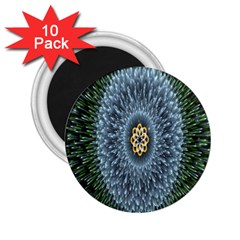 Hipnotic Star Space White Green 2 25  Magnets (10 Pack) 