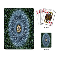 Hipnotic Star Space White Green Playing Card by Mariart