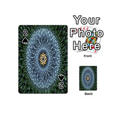 Hipnotic Star Space White Green Playing Cards 54 (mini)  by Mariart