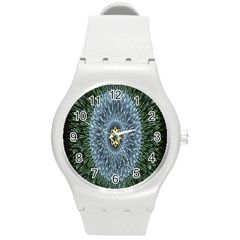 Hipnotic Star Space White Green Round Plastic Sport Watch (m)