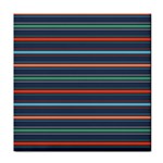 Horizontal Line Blue Green Face Towel Front