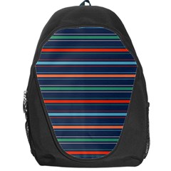 Horizontal Line Blue Green Backpack Bag