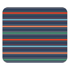 Horizontal Line Blue Green Double Sided Flano Blanket (small)  by Mariart