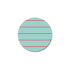 Horizontal Line Blue Red Golf Ball Marker (10 Pack)