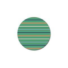 Horizontal Line Green Red Orange Golf Ball Marker