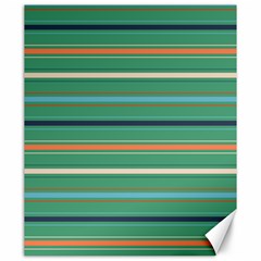 Horizontal Line Green Red Orange Canvas 20  X 24   by Mariart
