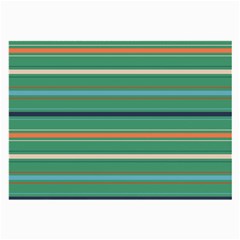 Horizontal Line Green Red Orange Large Glasses Cloth