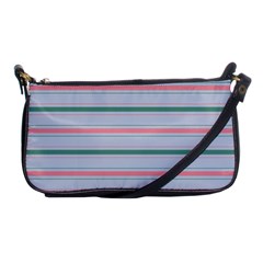 Horizontal Line Green Pink Gray Shoulder Clutch Bags by Mariart