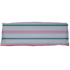 Horizontal Line Green Pink Gray Body Pillow Case (dakimakura)