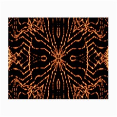 Golden Fire Pattern Polygon Space Small Glasses Cloth by Mariart