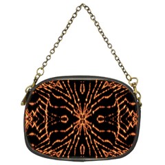Golden Fire Pattern Polygon Space Chain Purses (two Sides) 