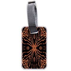 Golden Fire Pattern Polygon Space Luggage Tags (two Sides)