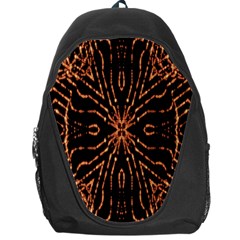 Golden Fire Pattern Polygon Space Backpack Bag