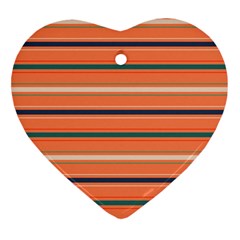 Horizontal Line Orange Ornament (heart)
