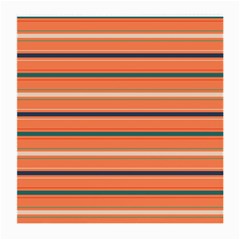 Horizontal Line Orange Medium Glasses Cloth (2-side)