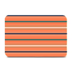Horizontal Line Orange Plate Mats
