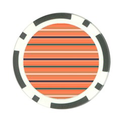 Horizontal Line Orange Poker Chip Card Guard