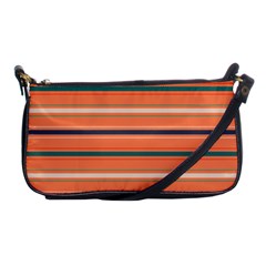 Horizontal Line Orange Shoulder Clutch Bags by Mariart