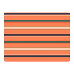 Horizontal Line Orange Double Sided Flano Blanket (mini) 