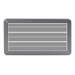 Horizontal Line Grey Pink Memory Card Reader (mini) by Mariart