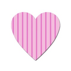 Line Pink Vertical Heart Magnet by Mariart