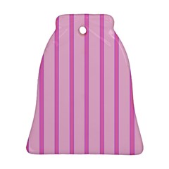 Line Pink Vertical Bell Ornament (two Sides) by Mariart