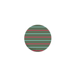 Horizontal Line Red Green 1  Mini Magnets by Mariart