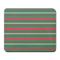 Horizontal Line Red Green Large Mousepads by Mariart