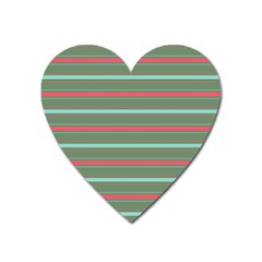 Horizontal Line Red Green Heart Magnet