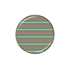 Horizontal Line Red Green Hat Clip Ball Marker