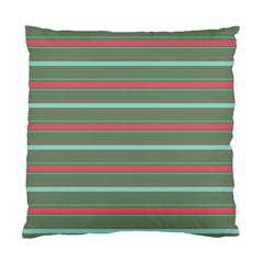 Horizontal Line Red Green Standard Cushion Case (two Sides) by Mariart