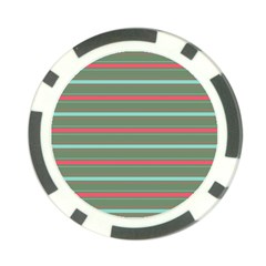 Horizontal Line Red Green Poker Chip Card Guard (10 Pack)