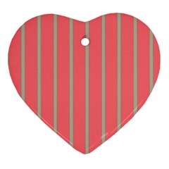 Line Red Grey Vertical Ornament (heart)
