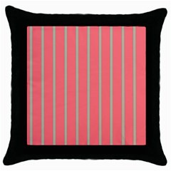 Line Red Grey Vertical Throw Pillow Case (black) by Mariart