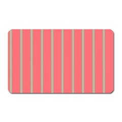Line Red Grey Vertical Magnet (rectangular)